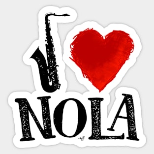 I Heart New Orleans (remix) by Tai's Tees Sticker